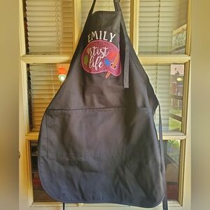 Personalized Painters Smock - Emily - Black